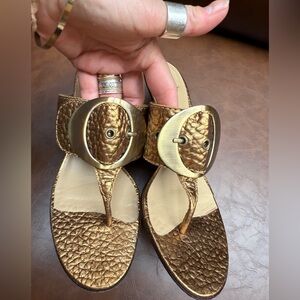 Joey O gold thong sandal